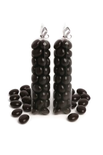 Peladillas y Turrones Navarro - Pack Peladillas de Almendra Artesanales 360gr - Receta Tradicional desde 1947 - Dulces Navideños - Regalo Navidad - Cesta de Navidad (Pack 2, Chocolate Negro)