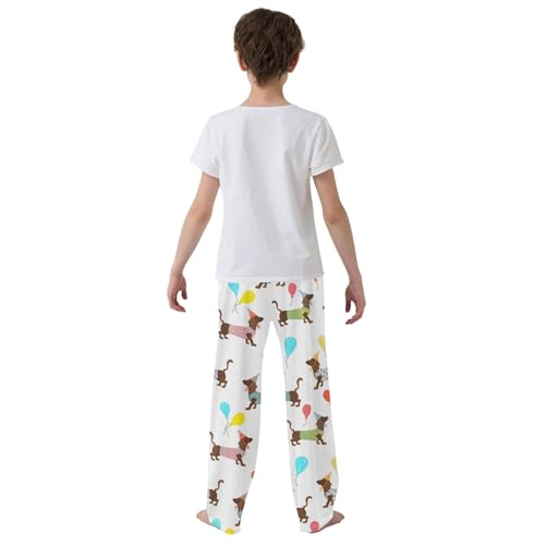 Boys' Pants Dachshund Dogs with Balloon Long Bottoms Jogger Pants Elastic Waist Trousers with Pockets S-XL3