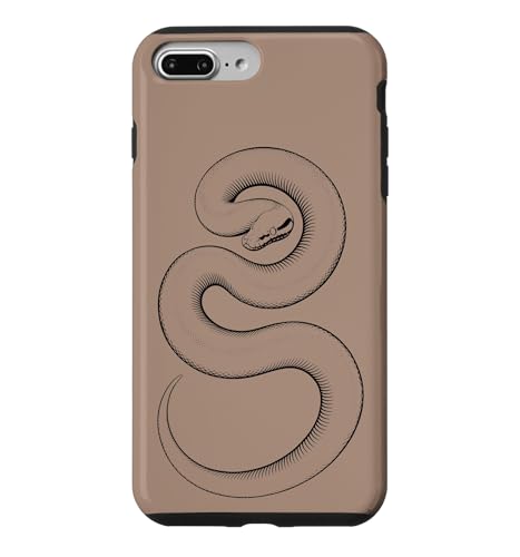 Ball Python Collector Snake Line Art - �u���E�� �X�}�z�P�[�X iPhone 7 Plus/8 Plus �p