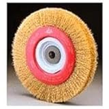 Cepillo circular alambre ondulado, diam. 125, 3 hileras, multieje, acero latonado 0,4mm