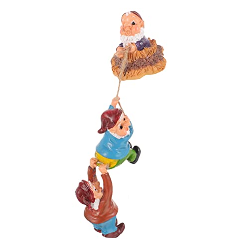 Milisten Adorno de Estatuas de Duendes para Decoración Exterior Miniaturas de Figuras Colgantes para y Paisaje Decoración para Patio y Césped