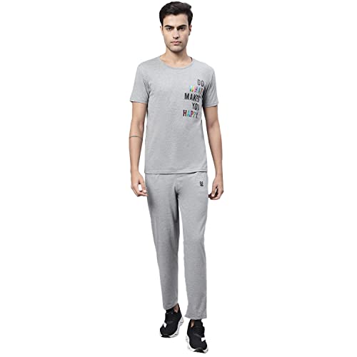 Image of Mack Jonney Printed Co-ord Set Tracksuit For Men (Pack of 2)-T PRT 23 WHT 24 YLW D10 WHT YLW 04-P