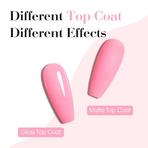 Image of CANNI Baby Pink Gel Nail Polish, 1Pcs Pink Gel Polish Color Nail Polish High Gloss Soak Off U V Nail Manicure Salon DIY