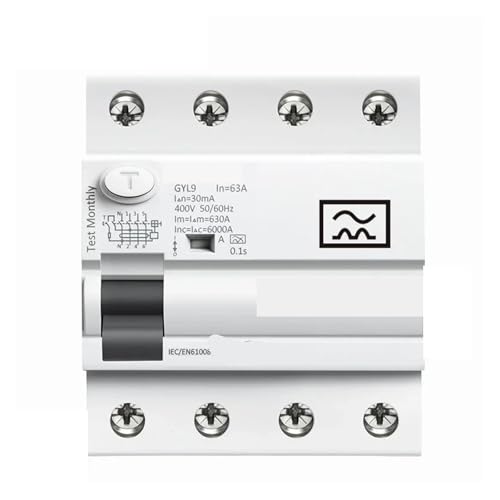Disjoncteur différentiel triphasé 4P 63A type A pour sécuriser la borne de recharge de maison