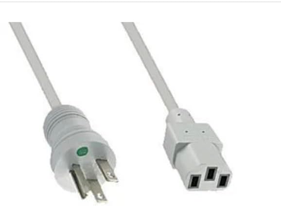 233056-06, AC Power Cords 10' Gray/Gray Plug 3 X 16 AWG HOSP