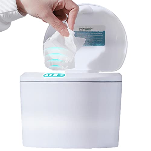 Keloc Touchless Trash Can - 3 L Automatic Motion Sensor Rubbish Can with Lid - USB Rechargeable Desktop Storage Bin Tissue Box for Kitchen, Toilet, and Bedroom