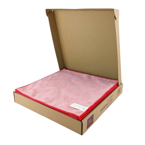 IDEA HOME-24 Stück Mikrofasertücher Putzlappen Staubtücher Reinigungstücher Putztücher Allzwecktücher 30x30cm Rot