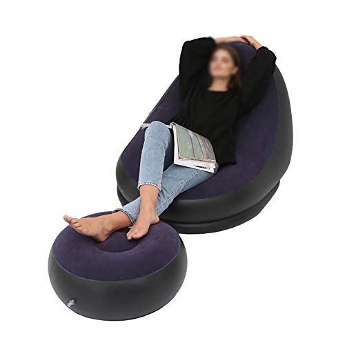XIAMIMI Inflatable Sofa Chair with Stool for Household Camping,A