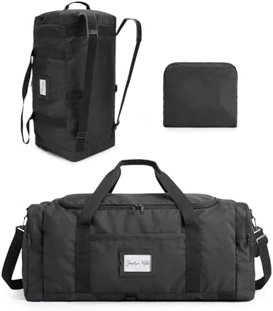 BAGSMART Faltbare Reisetasche Groß 4 in 1 Travel Bag Sporttasche Herren 85L | Leicht Duffle Bag mit Mehreren Tasche, Wasserdicht Reise Rucksack Handgepäck Herren Weekender Damen fü