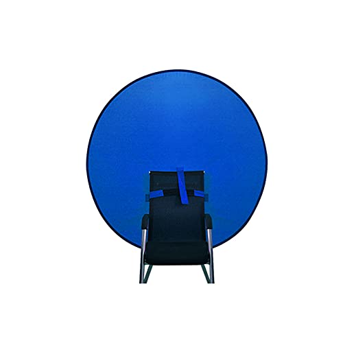 Kakalote 1 Pcs Portable Foldable Nylon Green Screen Backdrop, Solid Color Background Screen for Live Streaming & Chair-Style Photo Studio, Blue 110cm, Screen Only (No Stand Included)