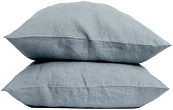 My Linen Home | Set di 2 Federe in Lino Lavato (100% StoneWashed)...