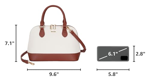 Image of LOVEVOOK Purse for Women Crossbody Bags Classic Double Zip Top Handle Dome Satchel Bag