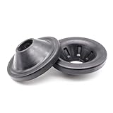 Rear Coil Spring Insulators for 2007-2018 Jeep Wrangler JK JKU. Set of 2 rubber rear upper isolators, stock height, compatible with OEM 52059999AC.