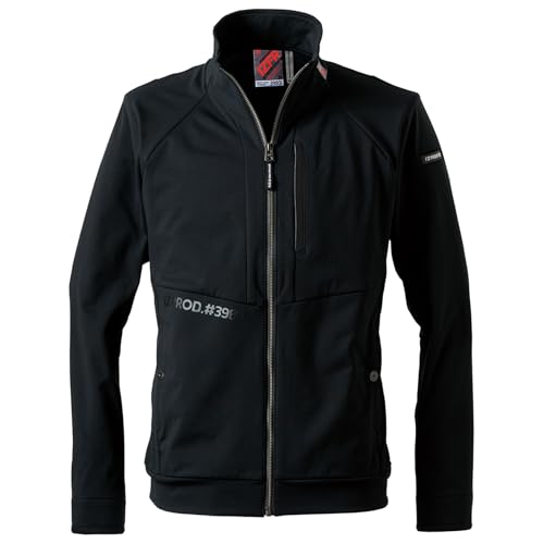 アイズフロンティア 秋冬 A.D.ストレッチバックワッフルワークジャケット 3980 ニット シンプル メンズ スポーティ オールシーズン ユニフォーム 作業着 作業服 I'Z FRONTIER<016-3980>(05.ブラック LL)