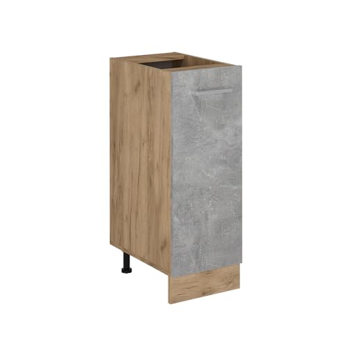 Vicco Apothekerschrank R-Line, Beton, 30 cm ohne Arbeitsplatte, zur freien Kombination innerhalb modularer Küchensysteme