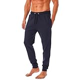 Iron Mountain Herren Jogginghose Umweltfreundliche Jogginghose aus recyceltem Garn, Jogger, Trainingshose mit Bündchen, Marine, M