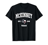 McKinney Texas TX Vintage State Flag Sports Design T-Shirt