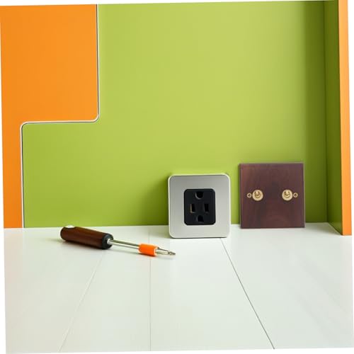 Interruptor de palanca tipo 86 doble control con placa de madera oculta 6