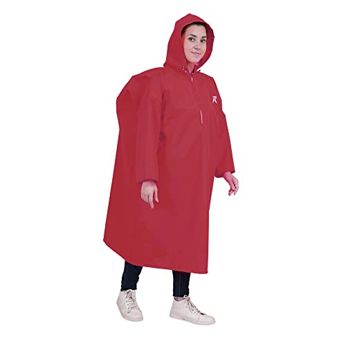 Image of ROCKSPORT Unisex Hooded Rain Poncho for Adult,Waterproof, lightweight,Reusable& Packable, One Size Fits Most, Free Size