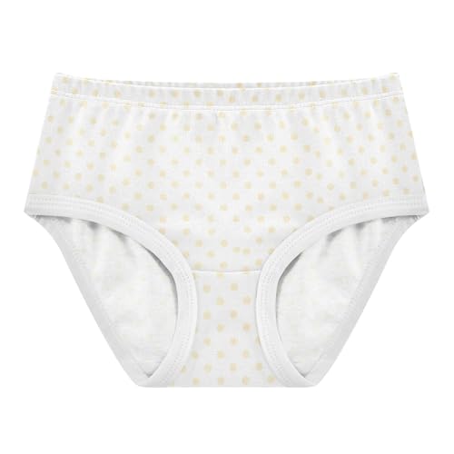 Cotton Toddler Underwear Floral Yellow Dots White Prints Cute Panties Girl Cartoon Underpants Briefs 2t