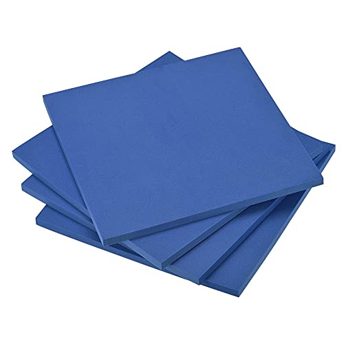 Image of uxcell Blue EVA Foam Sheets 10 x 10 Inch 10mm Thickness for Crafts DIY Projects, 4 Pcs