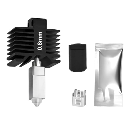 Kit Hotend 0,8 mm en acier trempé pour Bambu Lab X1C, série P1, imprimante 3D 350 ℃ haute température tout en métal intégré Kit de buse chaude pour P1S, P1P
