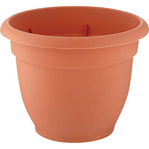 Bloem Fiskars 12 Inch Ariana Planter with Self-Watering Grid, Color Clay