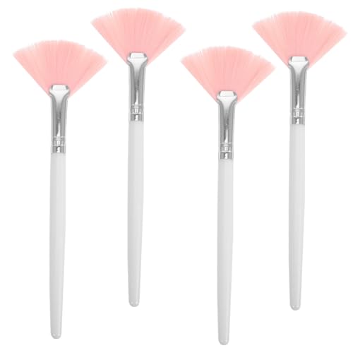 Didiseaon Beauty Tool Brush Set 4pcs Fan Shape Makeup Brushes Blush Mascara Fan Blending for Professionals