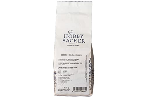 Hobbybäcker - Eispulver Milcheisbasis, extrem cremiges Milcheis, wie beim Italiener, selbstgemachtes Eis, 500 g