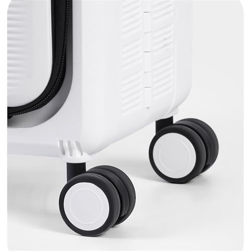 Suitcases Foldable Solid Colour Suitcase Front Opening Lid Universal Wheel Trolley Case Multifunctional Suitcase Suitcases with Wheels(Black,26in)4