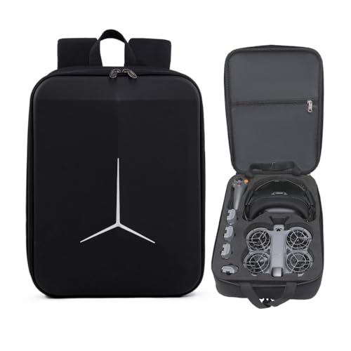 LiLiTok Sac de transport pour DJI Neo 2 Sac à dos pour lunettes N3, valise antichoc, sac de rangement pour accessoires de drone DJI Neo 2, télécommande, batteries