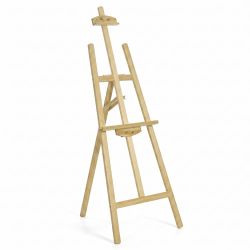NOOGUI - Caballete pintura - Altura regulable hasta 175 cm - Trípode estable con refuerzo metálico - Caballete madera - Plegable y fácil de transportar - Ideal para niños y adultos
