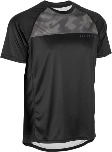 Fly Racing Super D Jersey Black/Camo-M | MTB Riding Flex Fit & Cool Air