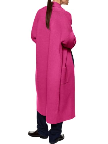 Image of Womens Long Sleeve Cardigan Sweaters Oversized Open Front Maxi Coat | Trendy Casual,Lapel,Knitted Coatigan,Soft Warm,Overcoat Pocket,2026 Fall Winter,Work Office,Going Out