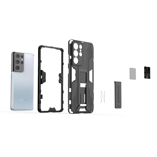 Coque compatible Samsung S21 Ultra avec béquille intégrée fine - 6