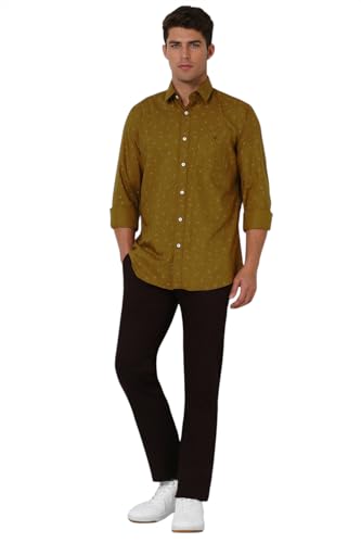 Image of Van Heusen Casual Printed Shirt for Men| Premium Cotton| Full Sleeves| Slim Fit |Breathable Fabric