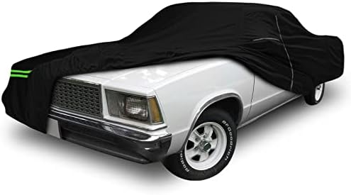 Waterproof Car Cover Compatible with Chevrolet El Camino 1964-1967 & 1978-1987 300D All Weather Classic Car Covers with Zipper Door Reflective Strips Lock for Snow Rain Dust