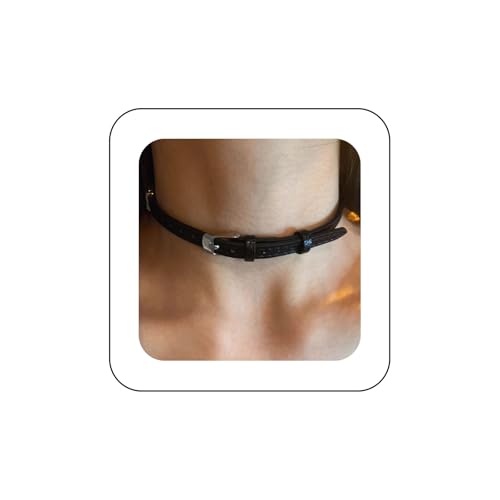 Allereya Gothic Breite Leder Halsband Halsband Leder Gürtel Halsband Schwarz Leder Halsband Verstellbar Leder Halsband Schmuck Für Frauen