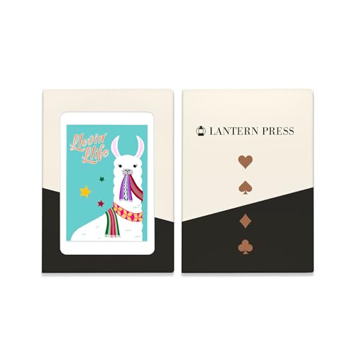 Lantern Press Llovin' Llife Llama, 52 cartas tamaño póker miniatura 4