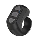 Wireless Page Turner - Control remoto con punta de dedo | -Clicker De Video Delantero Y Lector De Libros Electrónicos, Selfie Control Remoto Para Teléfono Celular IOS Y, Negro Recargable