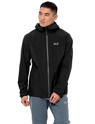 Jack Wolfskin Herren JWP SHELL M atmungsaktive Regenjacke, Black, M