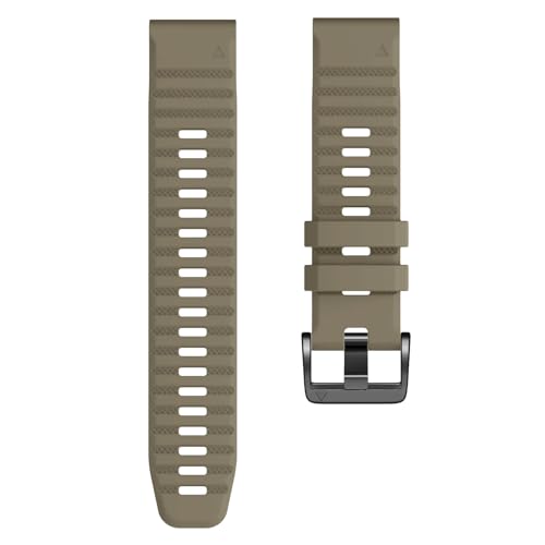 Image of ANCOOL Compatible with Fenix 6X /7X Band 26mm Quickfit Soft Silicone Watch Band Replacement for Fenix 5X /Fenix 8 51mm /Fenix 5X Plus /Fenix 3 /Fenix 6X Pro /Descent Descent MK2i Smartwatches (Brown)