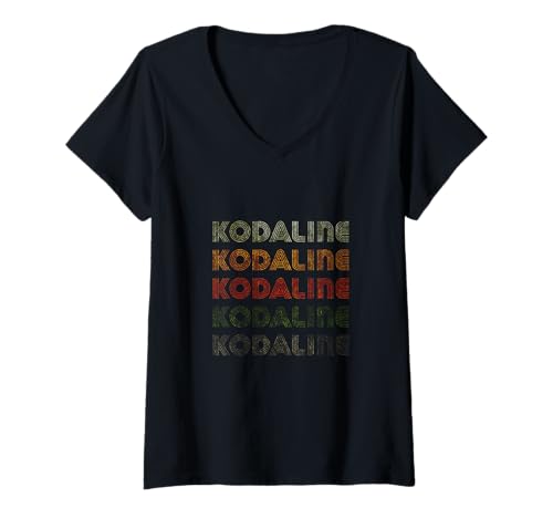Femme Love Heart Kodaline Tee Grunge Vintage Style Kodaline Noir T-Shirt avec Col en V