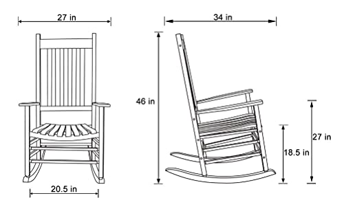 Shine Company Vermont Porch Rocker, Chili Pepper Shine Company Vermont Porch Rocker, Chili Pepper