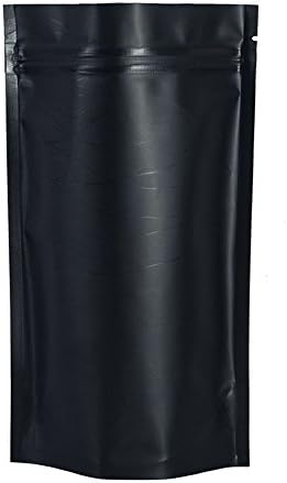 ViiPack Stand-up Zip Foil Food Storage Pouches, Coffee Bags (4oz 30 Count) (Matte Black)