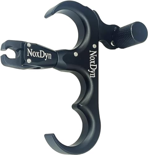 NoxDyn 3-Finger Rotatable Bow Release for Compound Bow Black