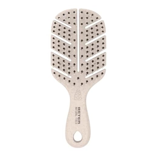 Beter- Cepillo de pelo esqueleto antitirones Natural Fiber MINI hecho a base de fibras de trigo, Desenredante Antienredos y Antirotura, Peinado suave y sin tirones, Para todo tipo de cabellos