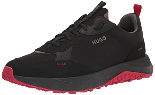 Image of HUGO Mens Running Style Mix Material Sneakers