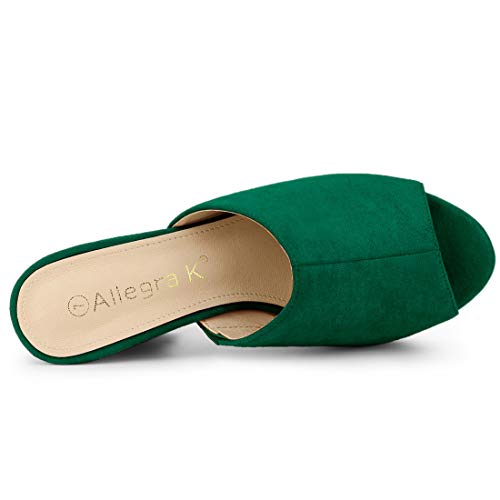Image of Allegra K Women's Open Toe Platform Chunky Heel Slides Sandals | Party Sandals