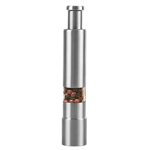 Molinillo De Sal Y Pimienta - Molinillo De Mano Onee, Molinillo De Sal Y Pimienta | Molinillo De Botón De Acero Inoxidable, Molinillo De Pulgar De Diseño Moderno, Para Pimienta Negra, Sal Marina Y Sal